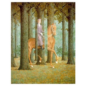 Rene Magritte (The Blank Signature, 1965) Arte de parede em tela, impressão de Rene Magritte, pôster de Rene Magritte, decoração para casa de Rene Magritte, presentes de Rene