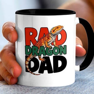 Reptilienkaffeetasse, Bartagame-Liebhaber Geschenkidee, Reptilienvater Geschenk, Einzigartige Haustierbesitzer Tasse, Eidechsenvater Geschenk für Ihn, Vatertagsgeschenk, Tasse