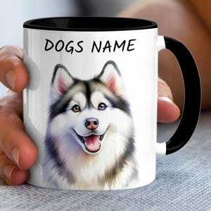 Cute Husky Dog Mug, Perfect Gift for Animal Lovers, Personalized Coffee Tea Cup, Adorable Pet Design, New Pet Present, Custom Dog Lover Gift