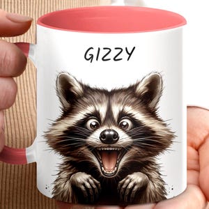 Cute Raccoon Mug, Unique Animal Design Mug, Adorable Raccoon Gift Mug Funny Raccoon Coffee Mug, Cute Raccoon Art Mug, Gift For Friends, Her