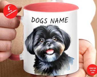 Personalized Dog Mug, Cute Pet Lover Gift, Shih Tzu Coffee Cup, Animal Art Mug for Dog Owners, Fun Dog Lover Present, Dog Mom Gift, New Pet
