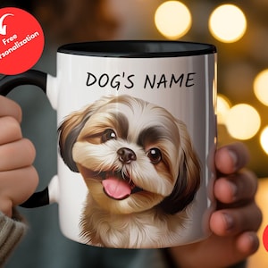 Custom Shih Tzu Dog Name Mug, Personalized Pet Coffee Cup, Dog Lover Gift, Animal Mug, New Dog Owner Gift, Cute Shih Tzu Mug, Cute Dog Mug