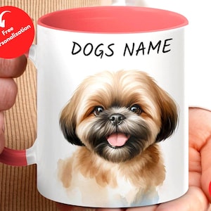 Custom Shih Tzu Dog Mug, Adorable Puppy Lover Gift, Dog Mom Gift, Perfect Pet Owner Present, Fun Animal Coffee Cup, Shih Tzu Pet Present