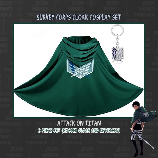 Ensemble de cosplay de cape Survey Corps - Embrassez le combattant des titans qui sommeille en vous ! | Attaque des Titans | Eren Yeager