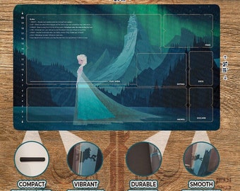 Tapete de juego estándar TCG Castillo de hielo encantado de Elsa de Disney Lorcana - Enter the Frozen