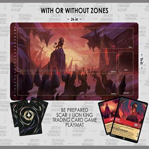 Esteja preparado - Scar - O Rei Leão - Jogo de cartas colecionáveis padrão Disney Lorcana - TCG - Costurado - Rastreador de conhecimento