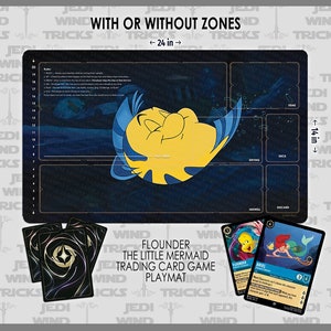 Tapis de jeu standard Lorcana TCG - Flounder Swims | La petite sirène