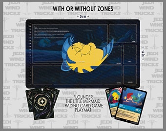 Tapete de juego estándar de cartas coleccionables de Lorcana: Flounder Swims / La Sirenita