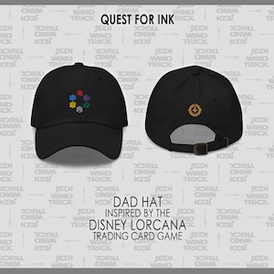 Gorra de papá Lorcana - Quest For Ink - Inspirada en el juego de cartas coleccionables Lorcana de Disney