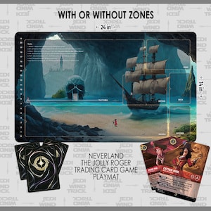 Disney Lorcana TCG Playmat Neverland With Zones