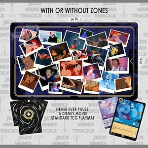 Never Ever Pause A Disney Movie - Disney Lorcana Standard Trading Card Game Playmat - TCG - Stitched - Lore Tracker
