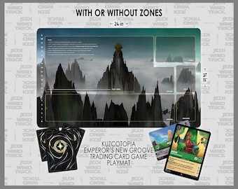 Tapete de juego TCG de Lorcana Palacio de Kuzco Kuzcotopia Esmeralda