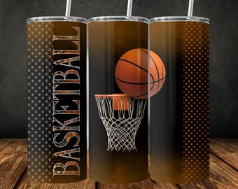 Wrap basketbalbeker: 20 oz mager sublimatieontwerp (digitale png-download)