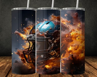 Capa para capacete de futebol americano: design esportivo fino de 20 oz (download digital em PNG)