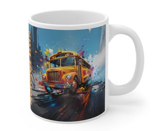 Mok schoolbuschauffeur, waarderingscadeau, 11 oz keramiek