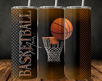 Basketball Mom 20oz Tumbler Wrap: Sublimation PNG (Digital Download)