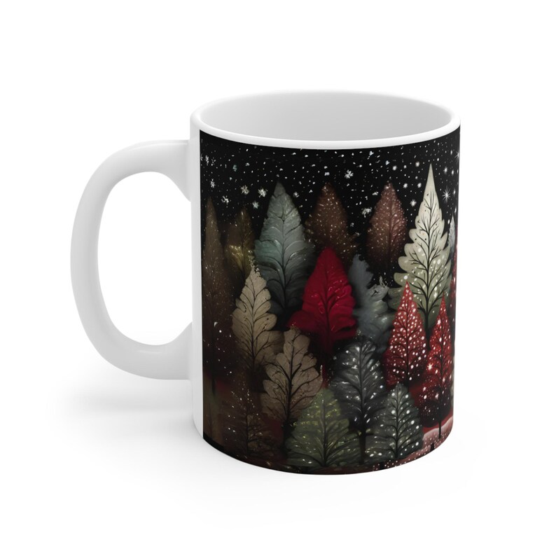 Enchanted Christmas Tree Mug: Holiday Coffee Cup image 6
