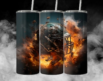 Capa para capacete de futebol americano: design de sublimação fina de 20 oz (download digital)