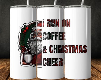 Wrap kerstman koffiebeker: kerstsfeerontwerp (digitale png-download)