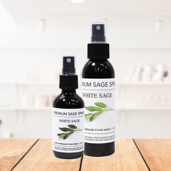 White Sage Premium Spray: Pure & Cleansing - Ideal for Home orSpiritual Use, 2 or 4 fl oz Options