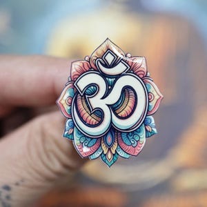 Om UV Resin Pin, Custom, Handmade Serene Mandala Pin for Yoga Lovers, Spiritual Accessory, Unique Gift for Meditation and Mindfulness