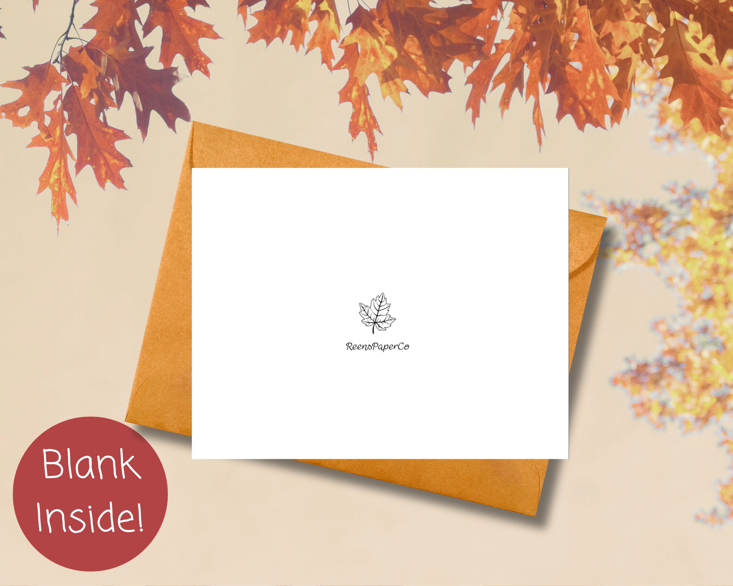 Fall Into Autumn Note Cards 4x6 Single Greeting Card Gifts for Her Fall  Paris Feminine Card Thinking of You Love Gold 