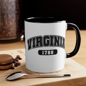 Two Tone Virginia Mug, Virginia Coffee Mug, Virginia Coffee Cup, Ceramic Mug, Coffee Gifts, Coffee Lover Gift