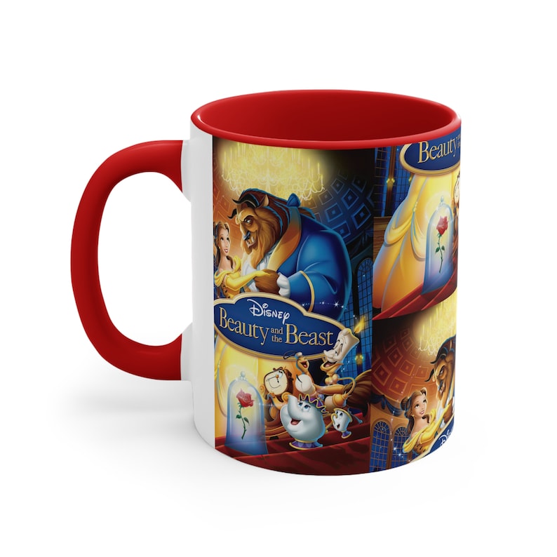 Beauty and the Beast Mug, Beauty and the Beast Coffee Mug, Disney Movie Mug, Coffee Cup, Ceramic Mug, Coffee Gifts, Coffee Lover Gift image 3