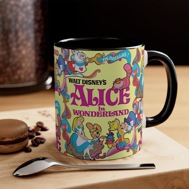 Alice in Wonderland Mug, Alice in Wonderland Coffee Mug, Disney Movie Mug, Coffee Cup, Ceramic Mug, Coffee Gifts, Coffee Lover Gift image 5