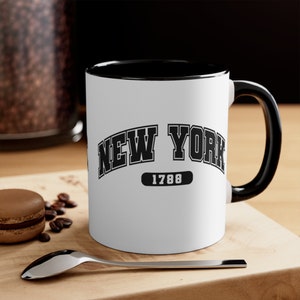 Dwukolorowy kubek New York, kubek do kawy New York, kubek do kawy New York, kubek ceramiczny, prezenty kawowe, prezent dla miłośnika kawy