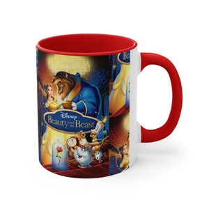 Beauty and the Beast Mug, Beauty and the Beast Coffee Mug, Disney Movie Mug, Coffee Cup, Ceramic Mug, Coffee Gifts, Coffee Lover Gift image 4