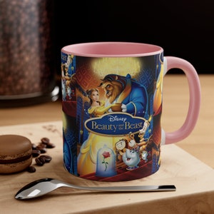 Beauty and the Beast Mug, Beauty and the Beast Coffee Mug, Disney Movie Mug, Coffee Cup, Ceramic Mug, Coffee Gifts, Coffee Lover Gift image 8