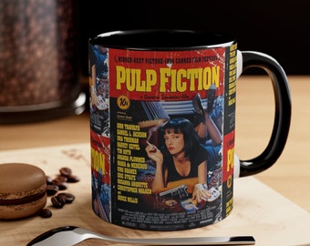 Taza de Pulp Fiction, taza de café de Pulp Fiction, taza de película de Pulp Fiction, taza de café, taza de cerámica, regalos de café, regalo de amante del café