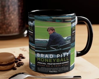 Taza Moneyball, Taza de café Moneyball, Taza de película Moneyball, Taza de café, Taza de cerámica, Regalos de café, Regalo amante del café