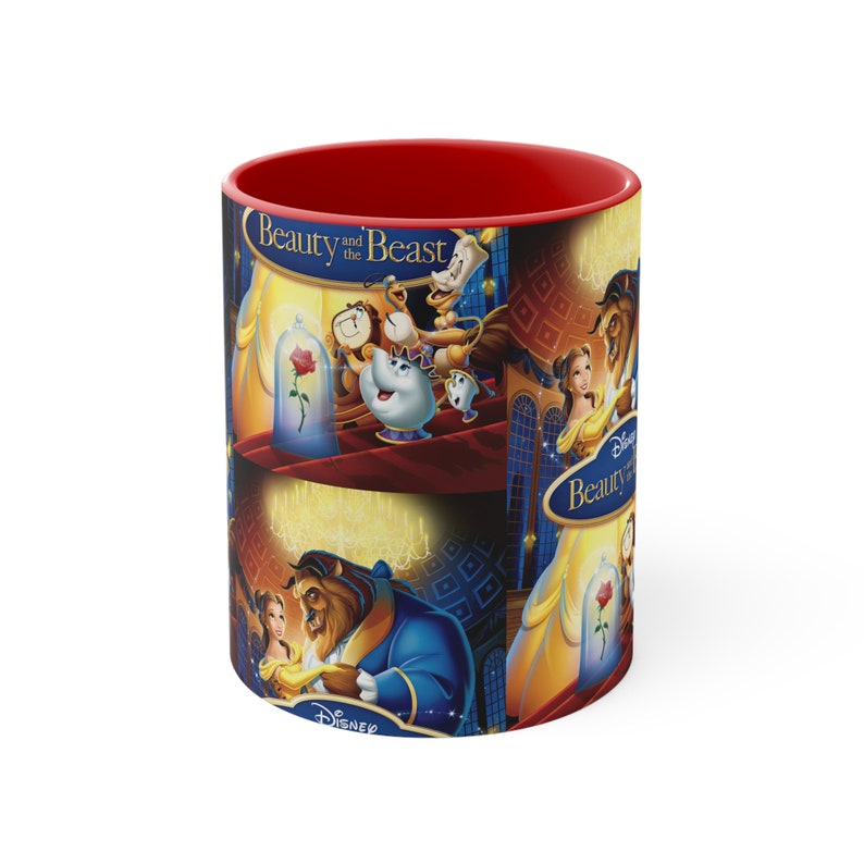 Beauty and the Beast Mug, Beauty and the Beast Coffee Mug, Disney Movie Mug, Coffee Cup, Ceramic Mug, Coffee Gifts, Coffee Lover Gift image 2