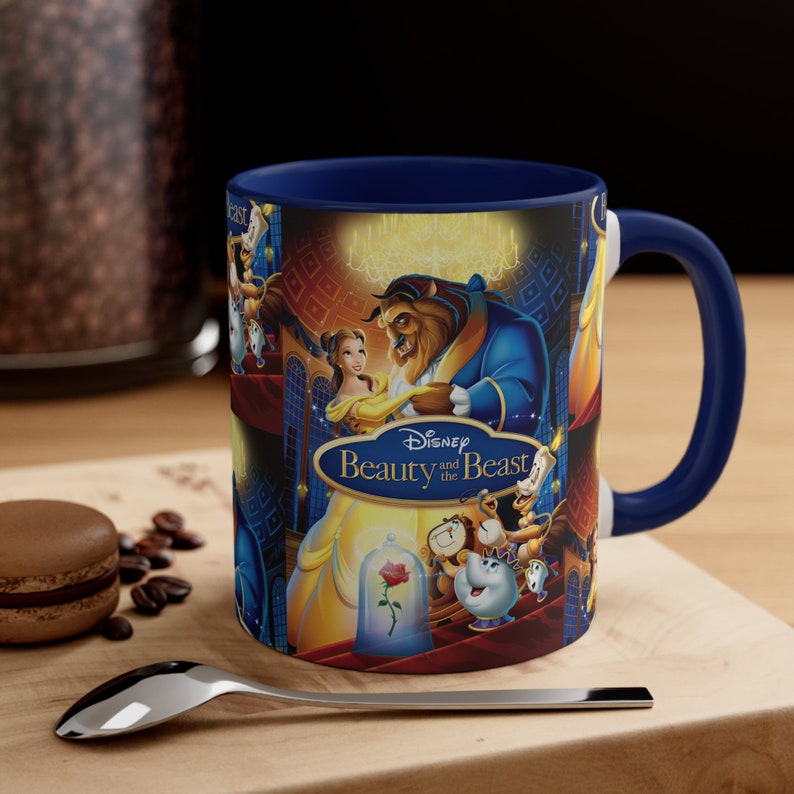 Beauty and the Beast Mug, Beauty and the Beast Coffee Mug, Disney Movie Mug, Coffee Cup, Ceramic Mug, Coffee Gifts, Coffee Lover Gift image 6