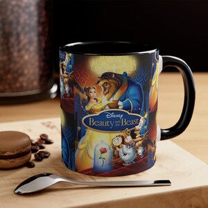 Beauty and the Beast Mug, Beauty and the Beast Coffee Mug, Disney Movie Mug, Coffee Cup, Ceramic Mug, Coffee Gifts, Coffee Lover Gift image 5