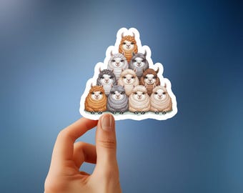 Cute Llama Pyramid Sticker - Adorable & Fun Llama Stack Design for Laptops, Water Bottles, Journals, Perfect for Llama Lovers