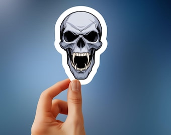 Creepy Scary Vampire Sticker | Spooky Halloween Decor | Gothic Horror Art | Dark Witchcraft Vinyl Decal | Horror Lover Gift