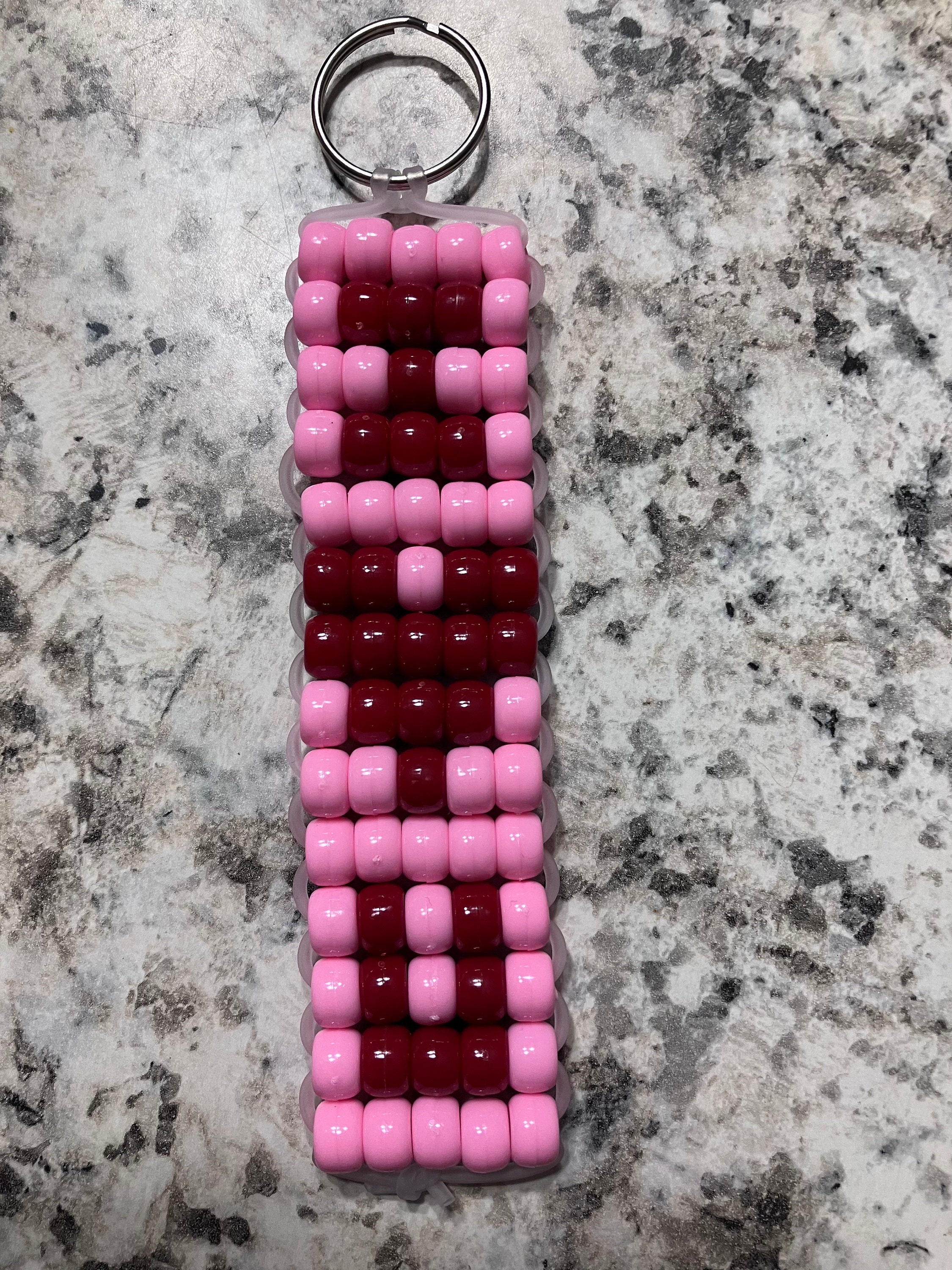 Pony bead best sale keychain patterns