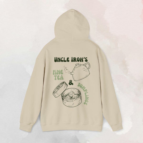 ATLA Uncle Iroh Tea Dumplings Pullover Hoodie [Anime, Avatar, Tea, Dumpling, ATLA Hoodie, Vintage, Pop Culture, Cartoon, Birthday Gift]