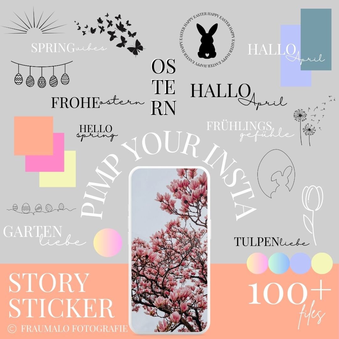 INSTAGRAM STORY Stickers Easter Spring - Etsy