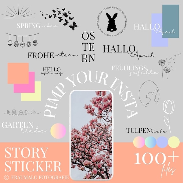 INSTAGRAM STORY Sticker Ostern Frühling