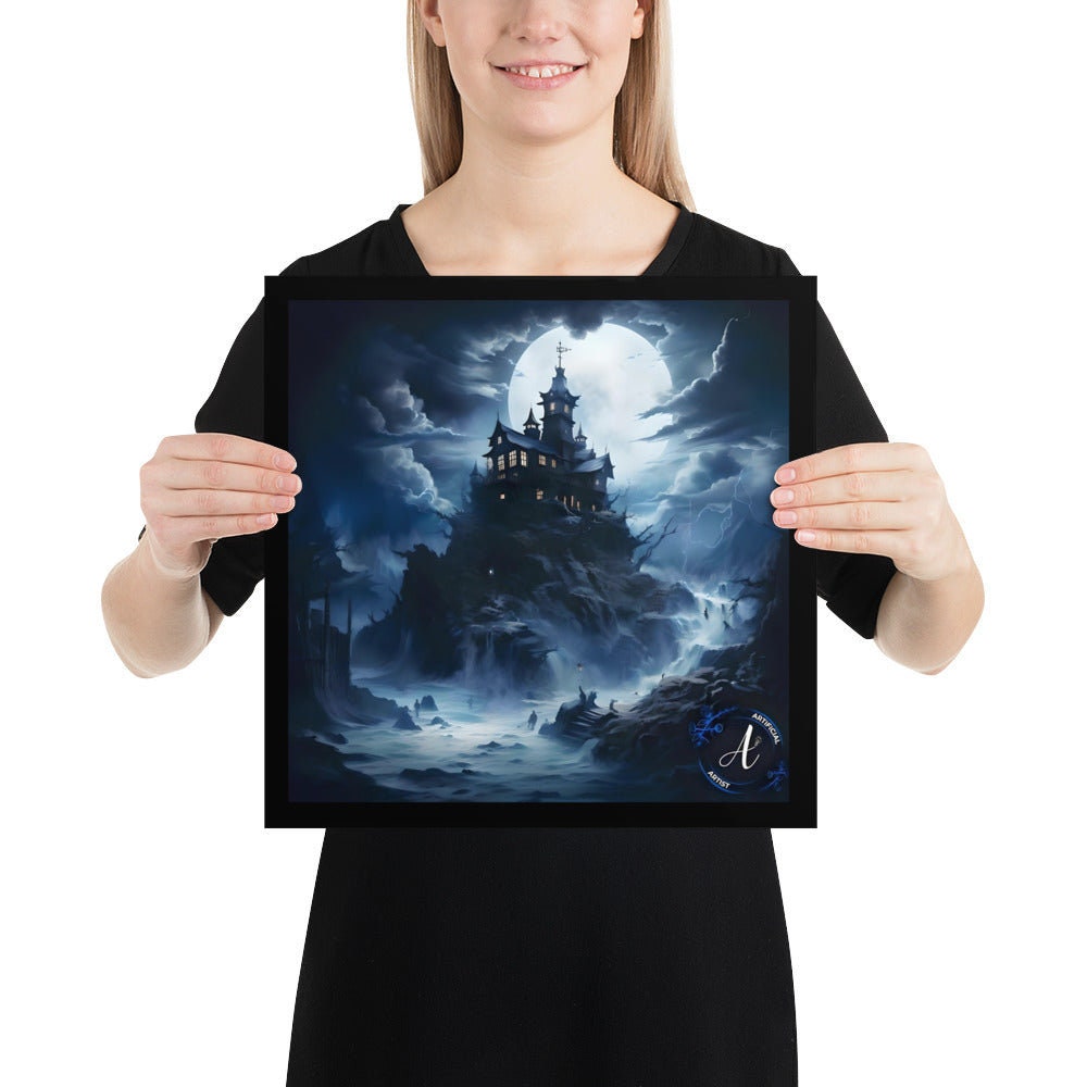 Misty Mansion Poster Etsy