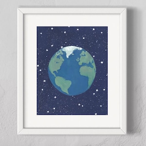 Planet Earth Outer Space Poster