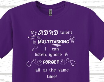 ADHD Multitasking T-Shirt: Neurodiverse Pride Unisex Tee