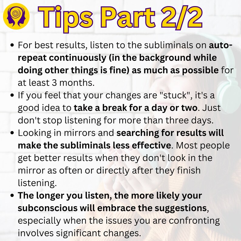 What can I do to get faster subliminal results? How to get the fastest subliminal results? Tips and tricks to speed up your subliminal results. Subliminal messages listening instructions. Subliminal Audio Listening Guide Part2