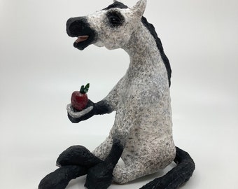 Paper Mache Horse - Horse Sculpture, Paper Mache Animal, Animal Sculpture