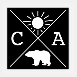 CA Bear Vinyl Sticker
