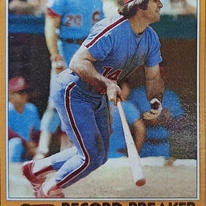 1981 Topps #205 PETE ROSE - Philadelphia Phillies - 1980 Record Breaker o migliore offerta